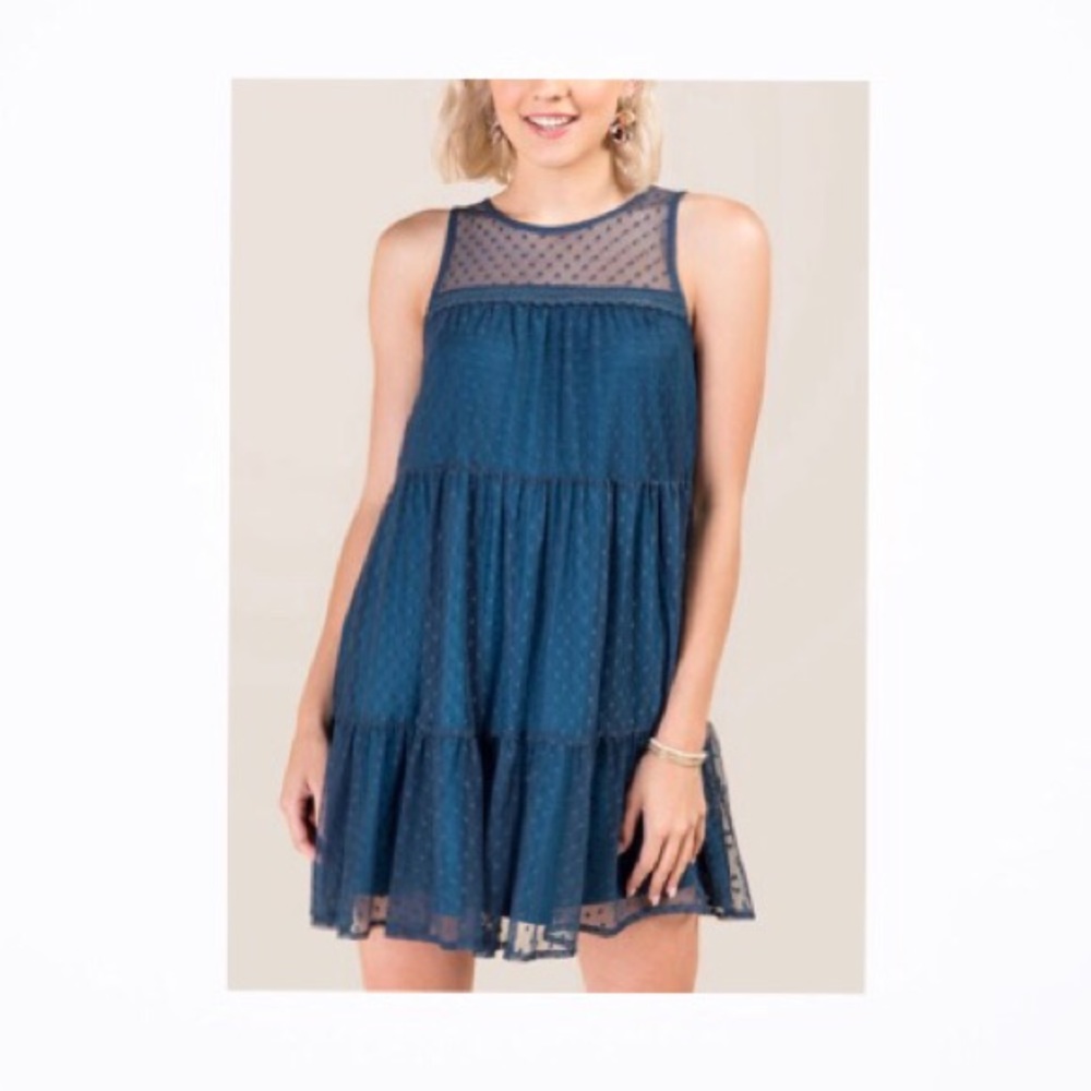 Teal shift dress 🦋🌊💎🧩